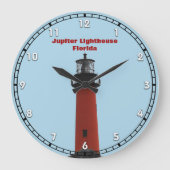 Jupiter Lighthouse Florida Fotografie Große Wanduhr (Vorderseite)