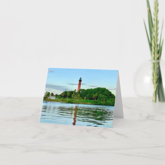 Jupiter Lighthouse Note Card Dankeskarte (Vorderseite)
