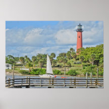 Jupiter Lighthouse und Sailboat