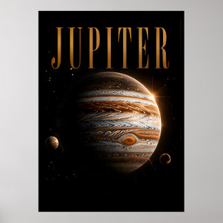 Jupiter Luxury Space Editorial Graphic Poster
