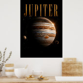Jupiter Luxury Space Editorial Graphic Poster (Küche)