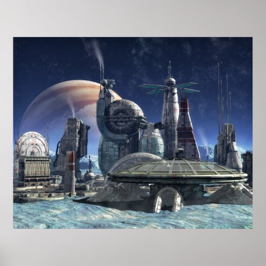 Jupiter moon colony poster (Vorne)