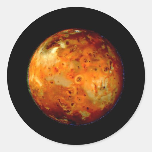 Jupiter Moon Io Space NASA Runder Aufkleber (Vorderseite)