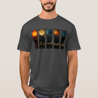 Jupiter Moons Space Exploration Cosmos Planet Art T-Shirt