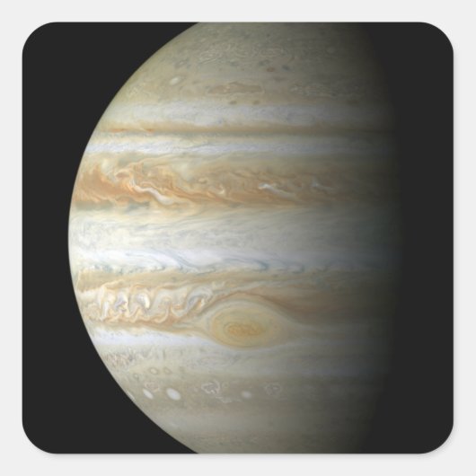 Jupiter mosiac quadratischer aufkleber (Vorderseite)