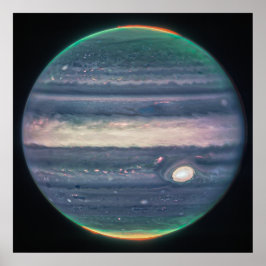 Jupiter Neon Glows NIRCam | JWST Poster