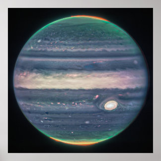 Jupiter Neon Glows NIRCam | JWST Poster