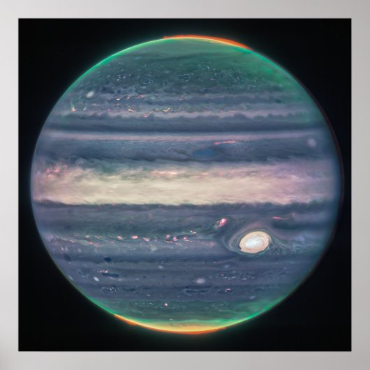 Jupiter Neon Glows NIRCam | JWST Poster (Vorne)