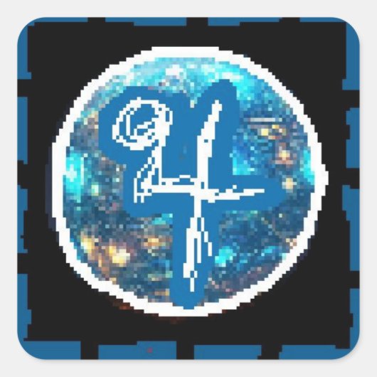 Jupiter Night Quadratischer Aufkleber (Vorderseite)