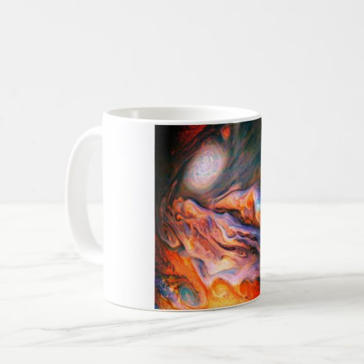 Jupiter Nord-Temperatgürtel wirbeln Wolken Kaffeetasse (Vorderseite Links)