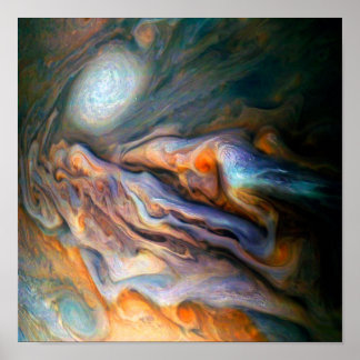 Jupiter Nord-Temperatgürtel wirbeln Wolken Poster