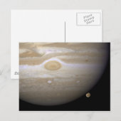Jupiter occults Ganymede Postkarte (Vorne/Hinten)