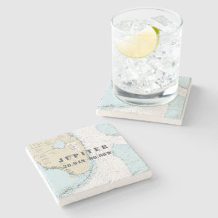 Jupiter, Palm Beach Landkreis, FL Authentisches Di Steinuntersetzer