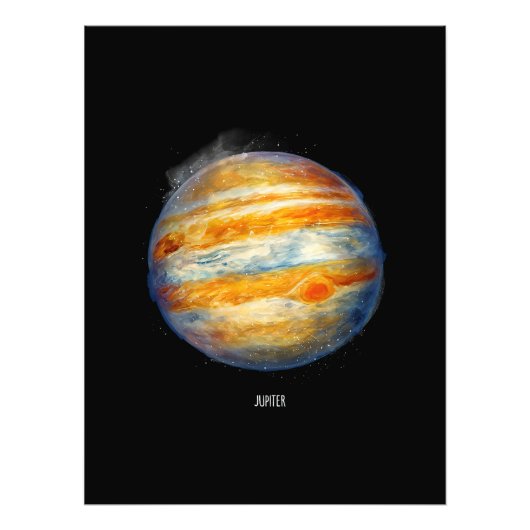 Jupiter Planet Artwork - Cosmic Space Illustration Fotodruck (Vorne)