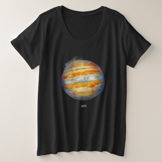 Jupiter Planet Artwork - Cosmic Space Illustration Große Größe T-Shirt (Design vorne)