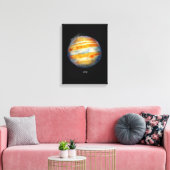 Jupiter Planet Artwork - Cosmic Space Illustration Leinwanddruck (Insitu (Wohnzimmer))
