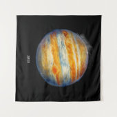 Jupiter Planet Artwork - Cosmic Space Illustration Wandteppich (Vorderseite (Horizontal))