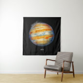 Jupiter Planet Artwork - Cosmic Space Illustration Wandteppich (Beispiel)