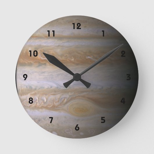 Jupiter planet astronomy nebula space galaxy runde wanduhr (Vorderseite)