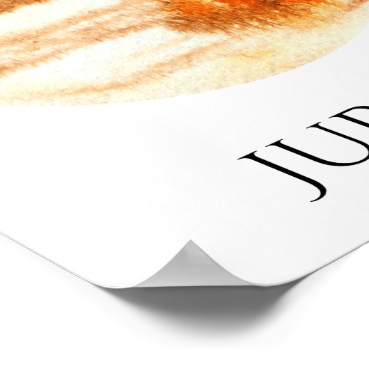 Jupiter Planet Watercolor Poster (Ecke)