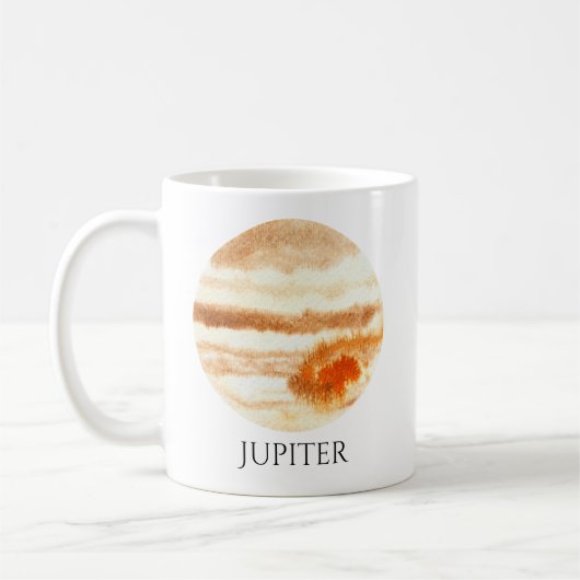 Jupiter-Planetwatercolor-Tasse Kaffeetasse (Links)
