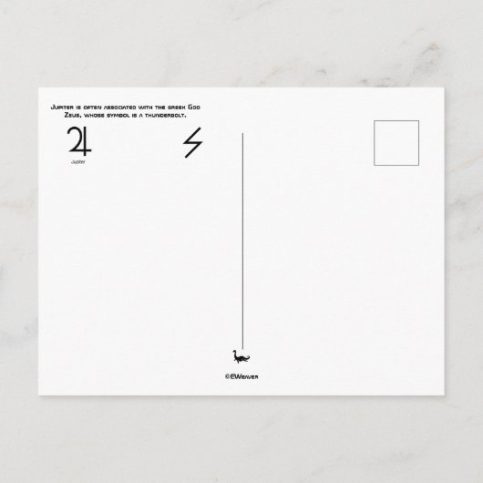 Jupiter Postcard Postkarte (Rückseite)