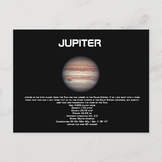 Jupiter Postcard Postkarte (Vorderseite)