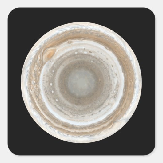 Jupiter Quadratischer Aufkleber (Vorderseite)