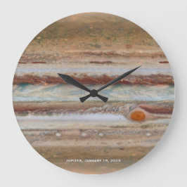 Jupiter Red Spot Nah-Up-Foto Große Wanduhr