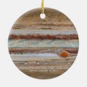 Jupiter Red Spot Nah-Up Fotograf Weihnachten Keramik Ornament (Hinten)