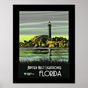 Jupiter, Reiseplakat aus Florida Poster