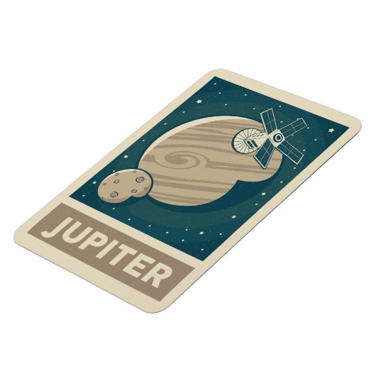 Jupiter Retro Galaxy Satellite Magnet (Linke Seite)