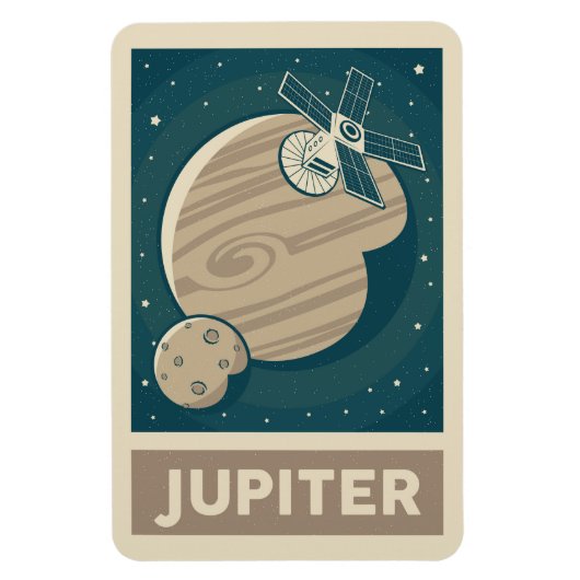 Jupiter Retro Galaxy Satellite Magnet (Vertikal)