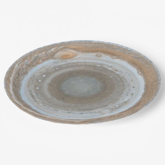 Jupiter South Pole - Farbkarte Pappteller (Schrägansicht)