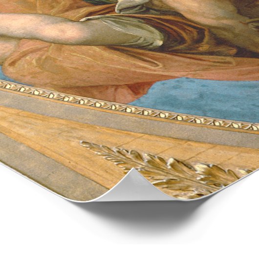 Jupiter Striking Down the Vices (Öl auf Leinwand) Poster (Ecke)