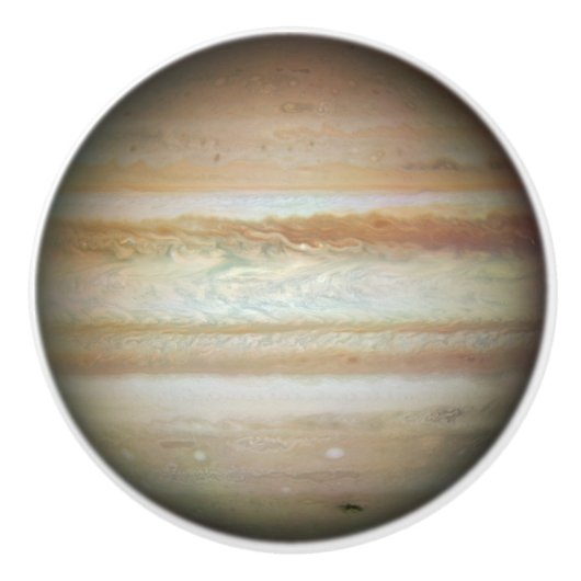 Jupiter Striped Solar System Planet Sagittarier Keramikknauf (Vorderseite)