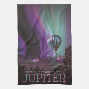 Jupiter Travel by Hot Air Ballon Bighty Auroras Geschirrtuch