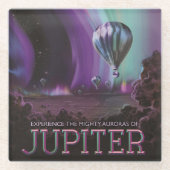 Jupiter Travel by Hot Air Ballon Bighty Auroras Glasuntersetzer (Vorderseite)