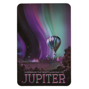 Jupiter Travel by Hot Air Ballon Bighty Auroras Magnet