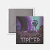 Jupiter Travel by Hot Air Ballon Bighty Auroras Magnet (Vorderseite/Rückseite)