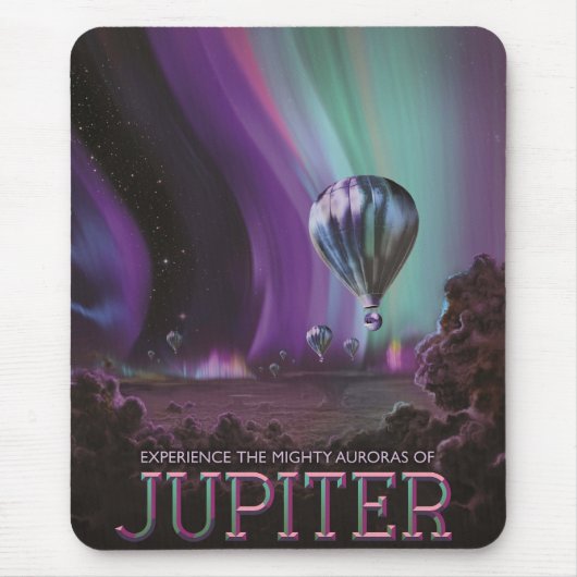 Jupiter Travel by Hot Air Ballon Bighty Auroras Mousepad (Vorne)