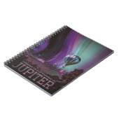 Jupiter Travel by Hot Air Ballon Bighty Auroras Notizblock (Linke Seite)