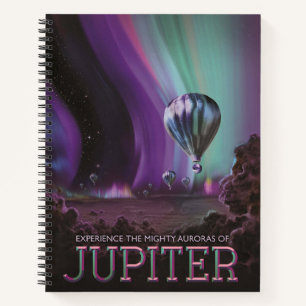 Jupiter Travel by Hot Air Ballon Bighty Auroras Notizblock