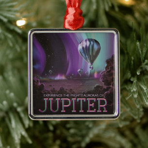 Jupiter Travel by Hot Air Ballon Bighty Auroras Ornament Aus Metall