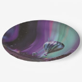 Jupiter Travel by Hot Air Ballon Bighty Auroras Pappteller (Schrägansicht)