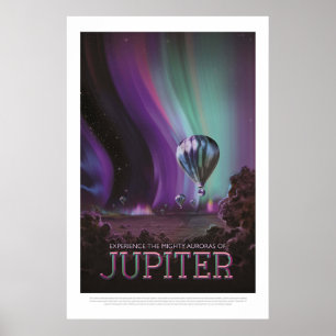 Jupiter Travel by Hot Air Ballon Bighty Auroras Poster