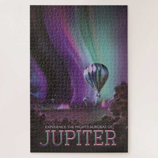 Jupiter Travel by Hot Air Ballon Bighty Auroras Puzzle (Vertikal)