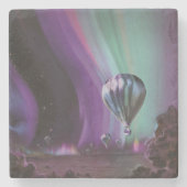 Jupiter Travel by Hot Air Ballon Bighty Auroras Steinuntersetzer (Vorderseite)