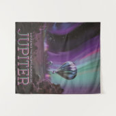 Jupiter Travel by Hot Air Ballon Bighty Auroras Wandteppich (Vorderseite (Horizontal))