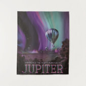 Jupiter Travel by Hot Air Ballon Bighty Auroras Wandteppich (Vorderseite)